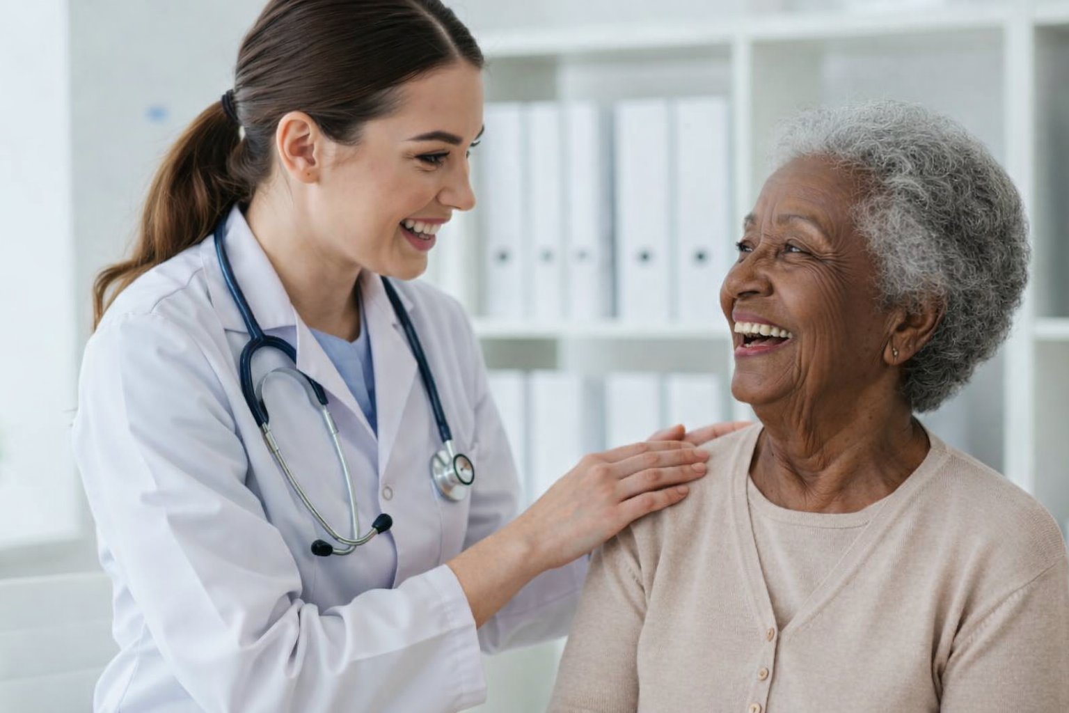 Supports-elderly-patient